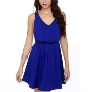 Lulu's Monsoon Season Royal Blue Dress